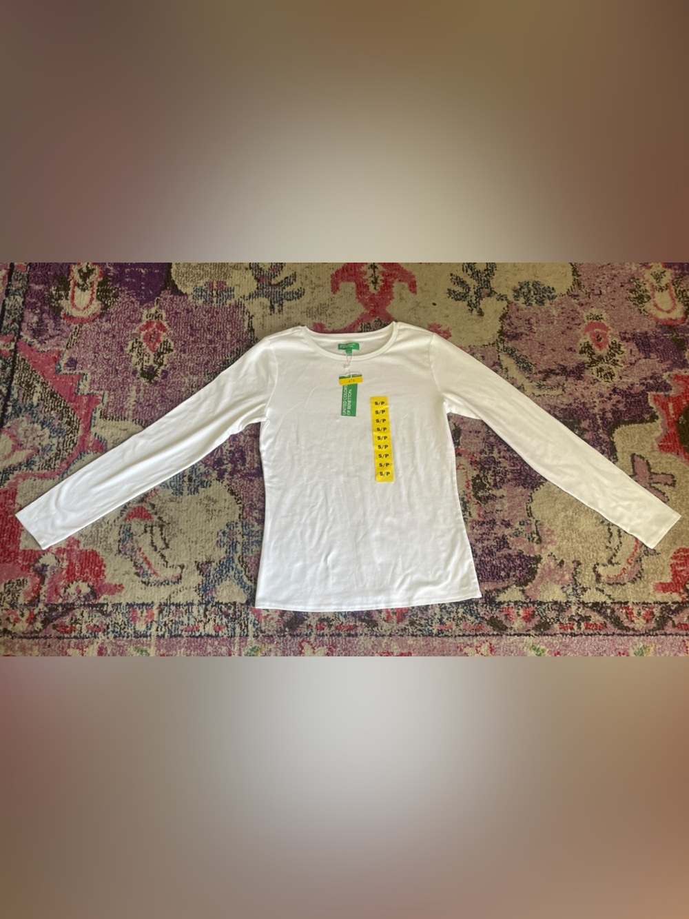 United Colors Of Benetton White Long Sleeve Small